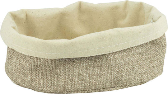 Set 6 Beige Oval Textile Bread Baskets Culinaro 20x15x10cm