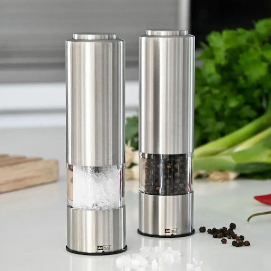 Ad Hoc Electric Pepper Mill Inox in Gray Color 19cm