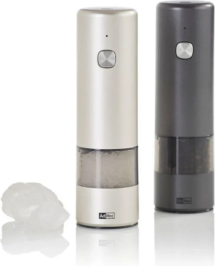 Ad Hoc Electric Spice Mills Set Inox in Gray Color 17cm 2pcs