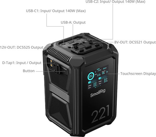 Smallrig 4985 X221 X-touch Smart Тройно Защитена V-mount Батерия 220wh