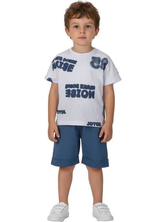 Joyce Kids Set with Shorts Summer 2 Pieces White Joyce Kids Set with Shorts Summer 2 Pieces White