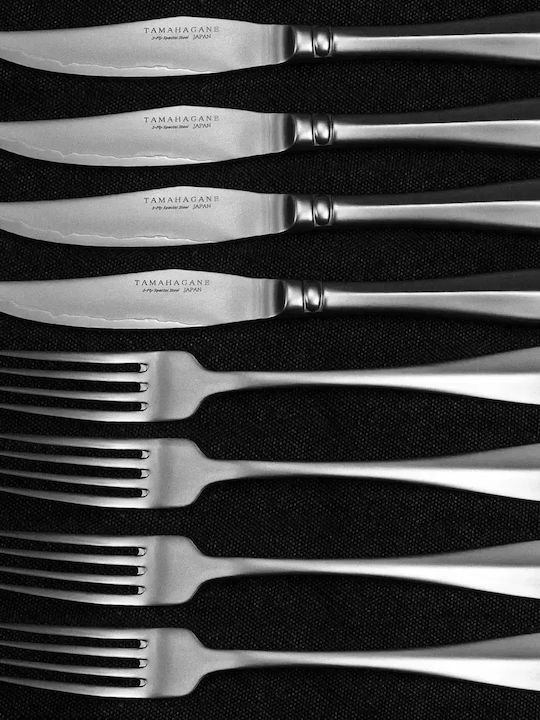 Tamahagane Cutlery Set Stainless Steel Silver 8 Pieces