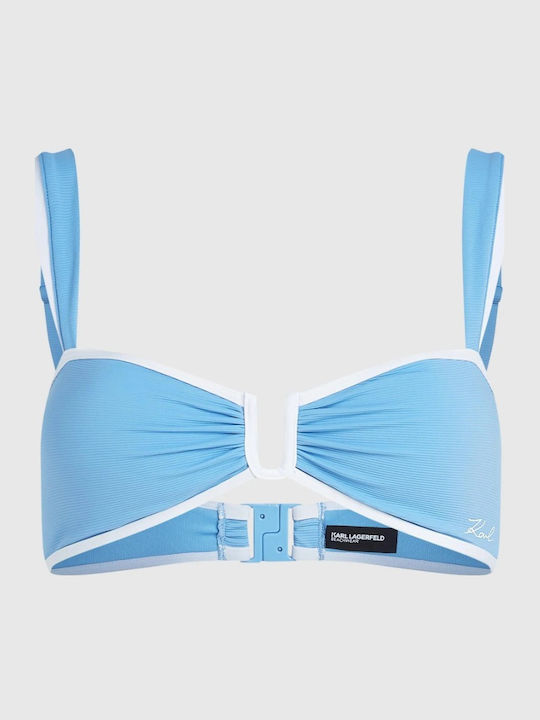 Strapless Bikini Top Sky Blue