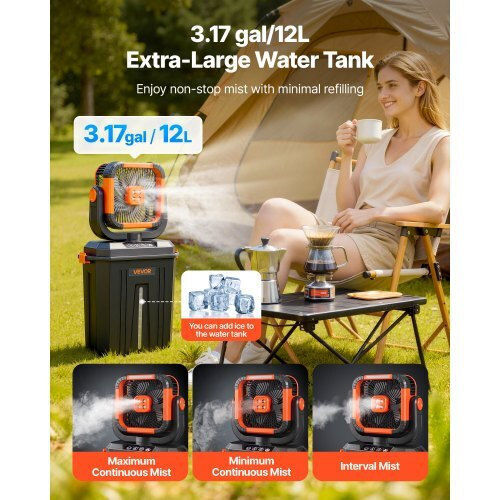 Vevor Mini Klimaanlage & Ventilator mit Wasser und Beleuchtung 13W WHFS20000MAHENC1C001V9