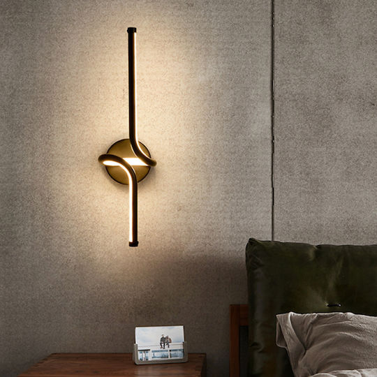 Home Lighting Serpentina Φωτιστικό Τοίχου με Ενσωματωμένο LED Μαύρο