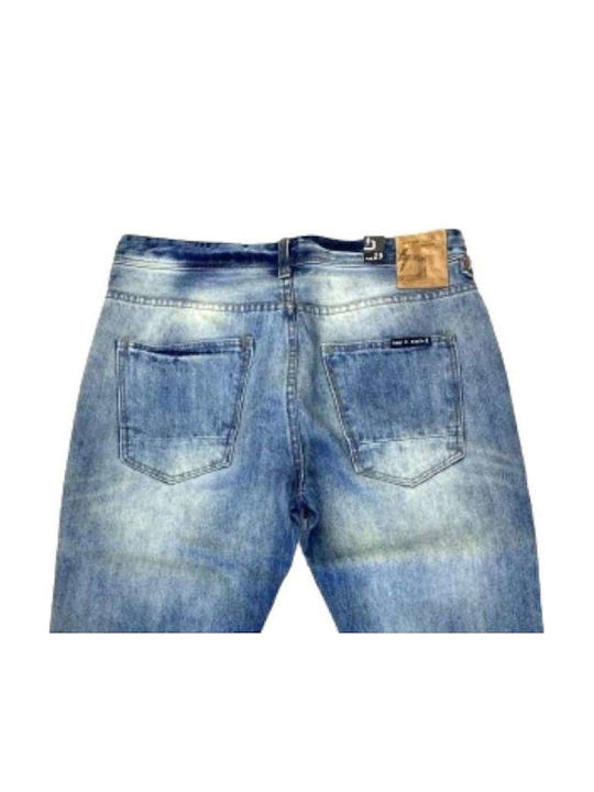 Ανδρικό Παντελόνι Τζιν με Regular Εφαρμογή Blue