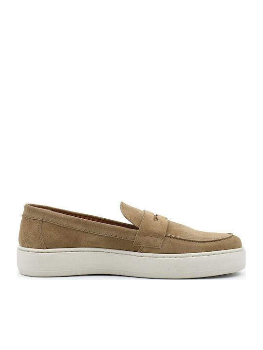 Suede Ανδρικά Loafers σε Μπεζ Χρώμα
