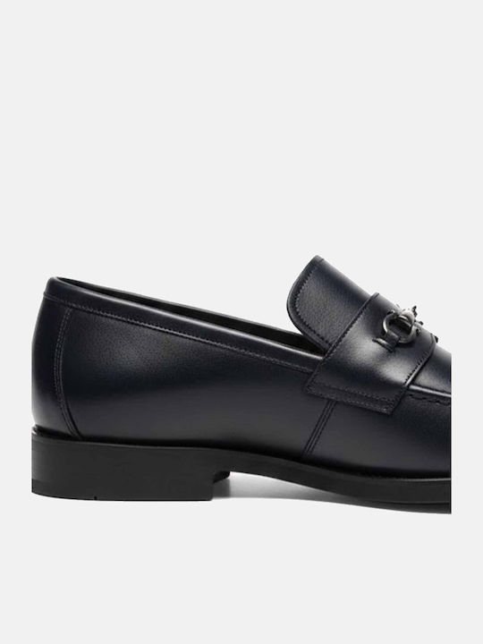 Δερμάτινα Ανδρικά Loafers σε Μπλε Χρώμα