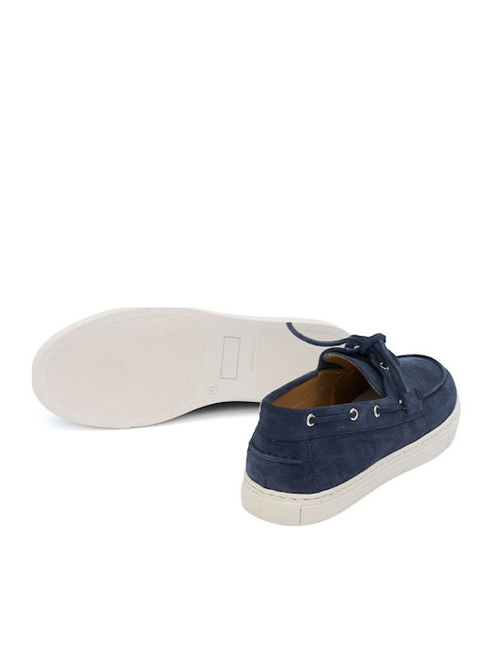 Wildleder Herren Bootsschuhe in Blau Farbe