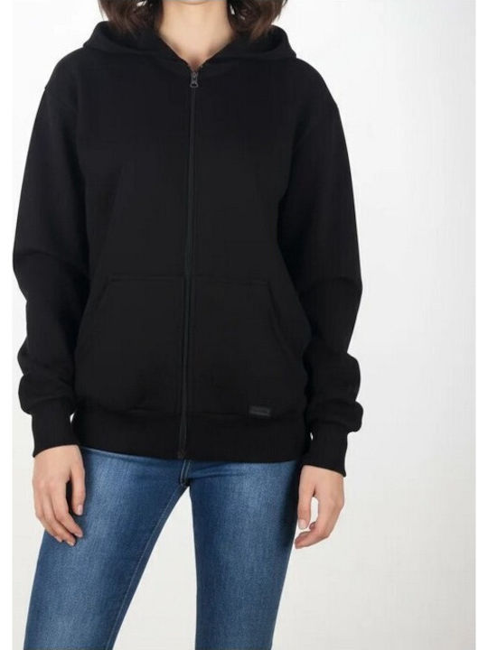 Damen Sweatshirt mit Kapuze Schwarz