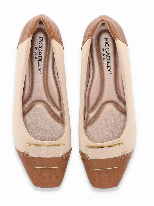 Women's Ballerina Shoes in Beige Colour