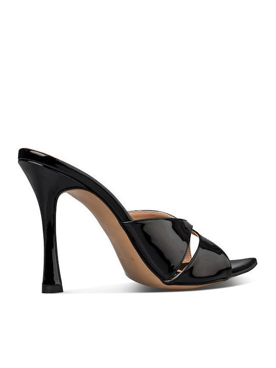 Mules with Thin Heel in Black Colour