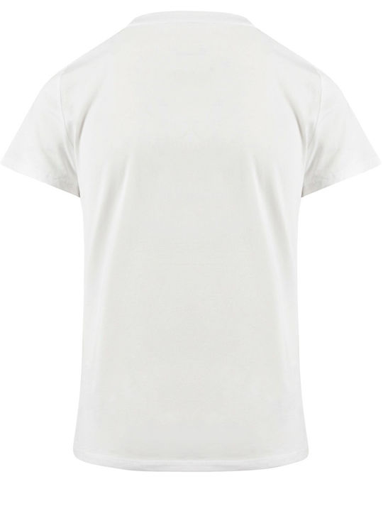 Γυναικείο T-shirt White, Silver