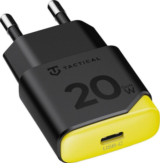 Tactical Φορτιστής Χωρίς Καλώδιο GaN με Θύρα USB-C 20W Power Delivery Μαύρος (Minimi)
