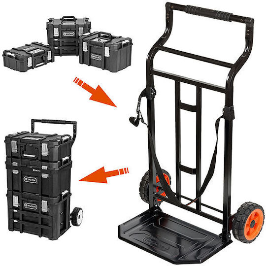 Tactix Transport Trolley for Weight Load up to 100kg Black