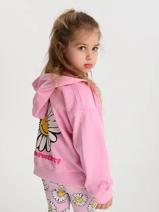 Bluza Hanorac Pentru Copii Cu Glugă Roz