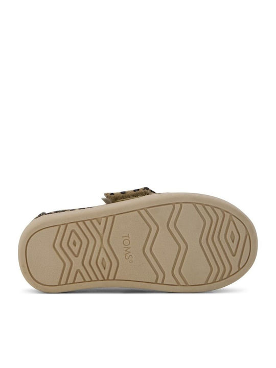 Kids Espadrilles With Hoop & Loop Closure Beige