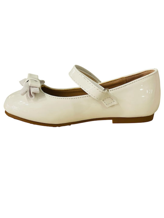Kinder Pumps & Ballerinas Anatomisch mit Bügel- und Schleifenverschluss Weiße