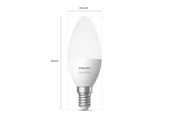 Philips Intelligente Glühbirnen Philips Hue LED Für E14 Färbiges Warmes Weiß 470 Lumen Dimmbar 2 Stück