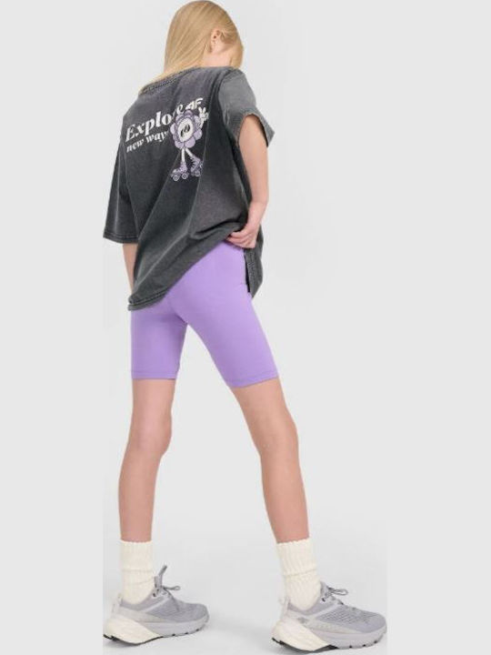 Kids Cycling Short Leggings Purple