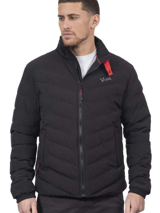 Winter Puffer Herren Jacke Schwarz