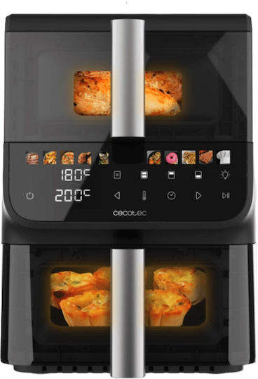 Cecotec Friteuză cu Aer cu Două Coșuri Detașabile 10l Negru 10000