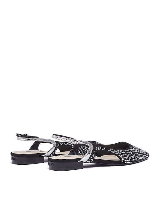Women's Ballerina Shoes Slingback with Strap in Black Color