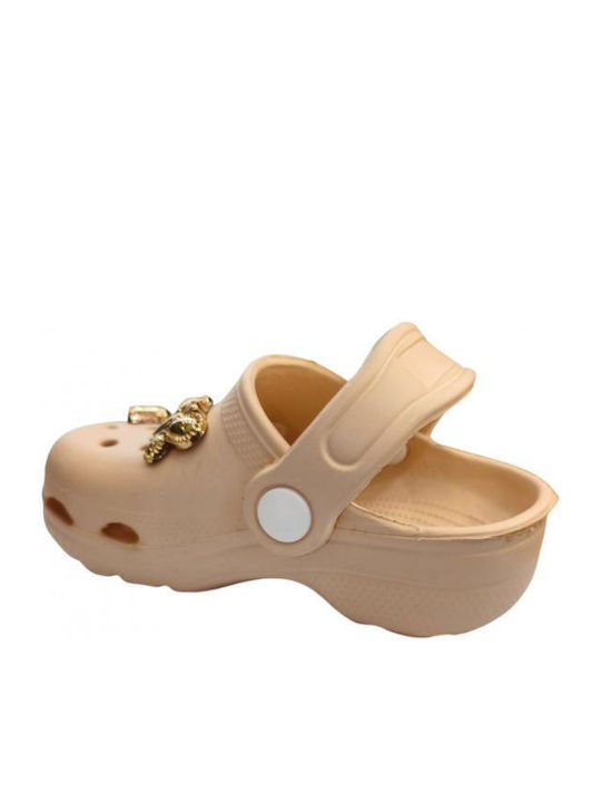 Kids Beach Clogs Beige