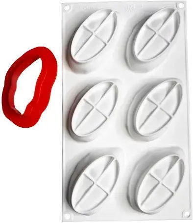 Silikomart 120 Silicone Bakeware Tins 6 Socket 9.9x5.6x4cm
