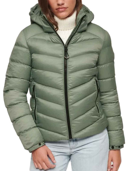 Scurtă Jachetă de femei Puffer Kaki