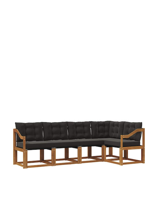 Canapea De Colț Pentru Exterior Din Paleți Cu Perne 245x126.5x73cm