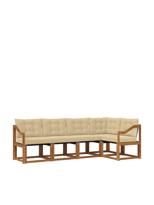 Ecksofa Outdoor-Sofas & Bänke aus Paletten mit Kissen 245x126.5x73cm