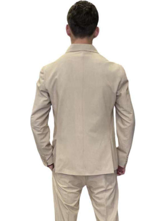 Herrenanzug mit Schlank Passform Taupe