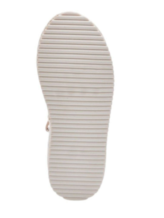 Kids Espadrilles with Hoop & Loop Closure White