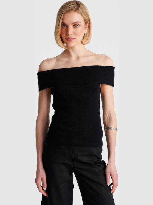 Women's Off-Shoulder Blouse Black