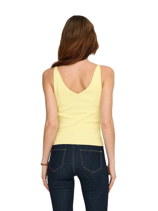 Women's Summer Sleeveless Yellow Blouse