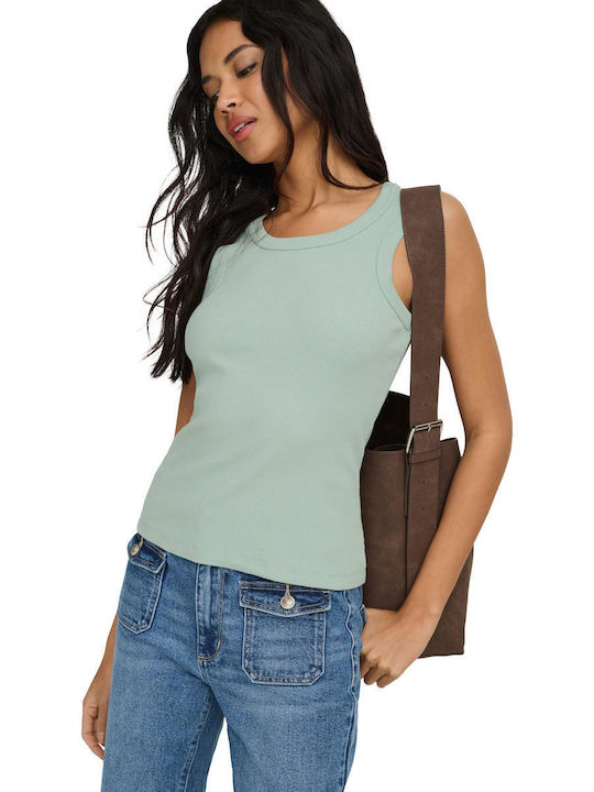 Women's Summer Cotton Sleeveless Blouse Pistachio