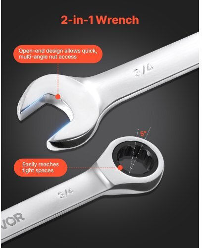 Vevor Set German Polygon Ratchet Ring 26 Pieces