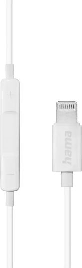 HAMA 01378686 Căști Handsfree In-ear Cu Mufă Lightning Alb