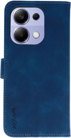 Wonder Wallet Δερματίνης / Σιλικόνης Navy Μπλε (Redmi Note 13 4G)