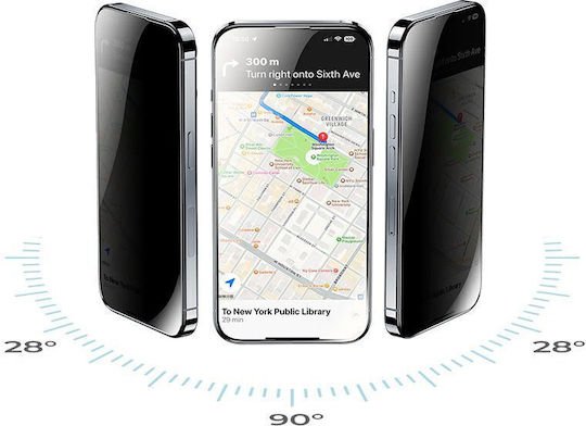 Benks Privacy Tempered Glass Black (iPhone 16 Pro Max)