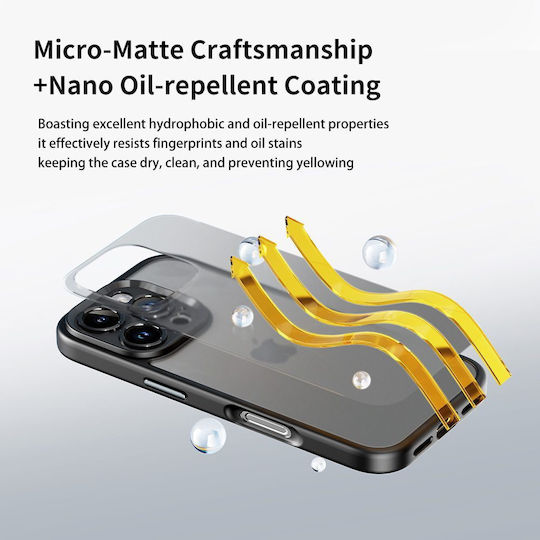 Rock Back Cover Silicon Gri (iPhone 16 Pro Max)