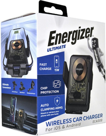 Energizer Car Mobile Mount with Adjustable Hooks Black