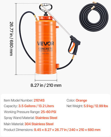 Vevor Sprayer with Capacity 14lt