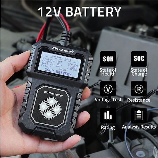 Qoltec Ψηφιακό Battery Tester