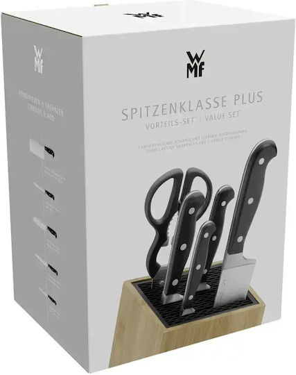 WMF Messer Set mit Sockel aus Rostfreiem Stahl 6 Stück