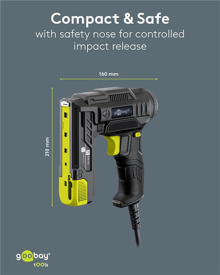 Goobay Werkzeuge 2-in-1 Elektrischer Handtacker Set Kabelgebunden