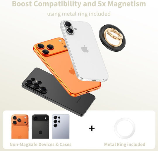 Tech-Protect Magnetic Magsafe Ring Holder Κινητού σε Μαύρο χρώμα