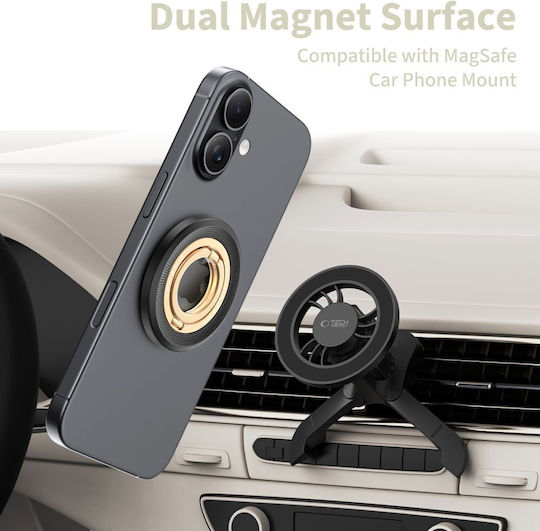 Tech-Protect Magnetic Magsafe Ring Holder Κινητού σε Μαύρο χρώμα