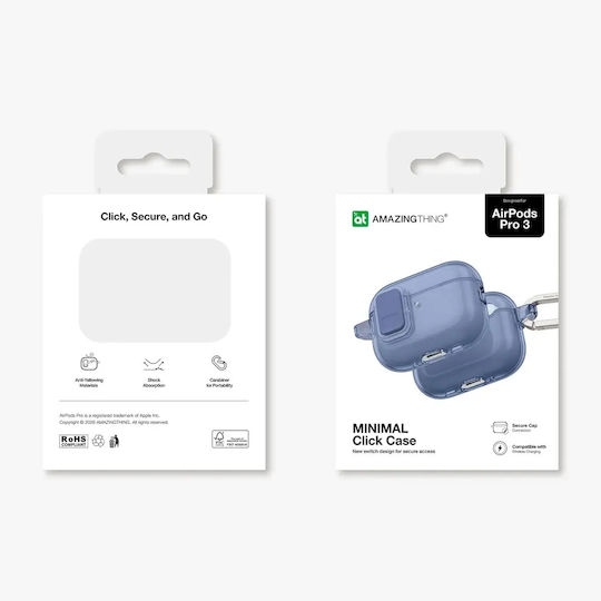 AmazingThing Minimal Θήκη Σιλικόνης με Γάντζο Ultramarine για Apple AirPods Pro 3